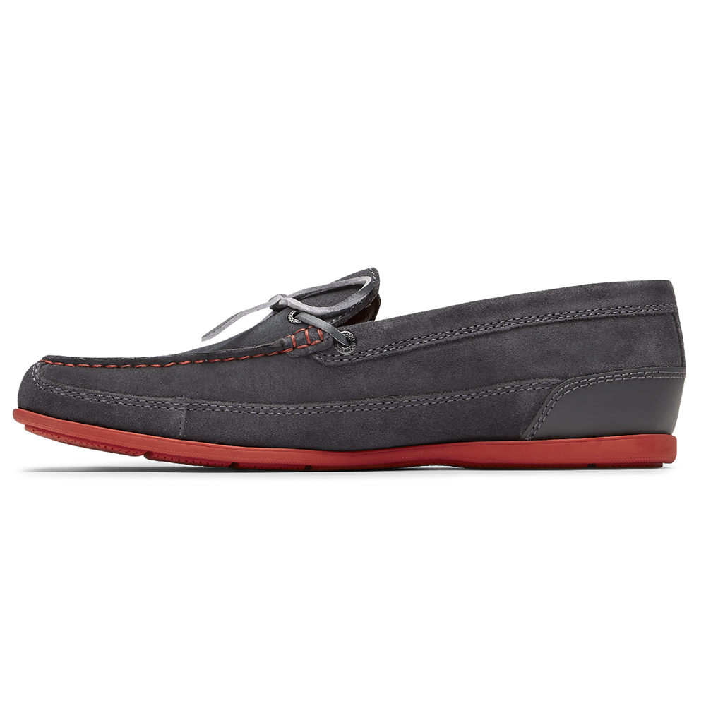 Rockport Singapore Mens Loafers - Malcom Tie Dark Grey - RZ6543012